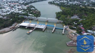 Dự án Đập ngăn mặn trên sông Cái Nha Trang đang được tháo gỡ khó khăn để sớm tiếp tục thi công trong năm 2025.