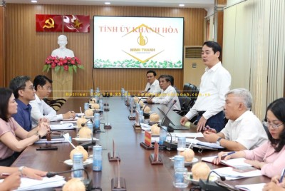 Bí thư Tỉnh ủy Khánh Hòa Nghiêm Xuân Thành phát biểu chỉ đạo.