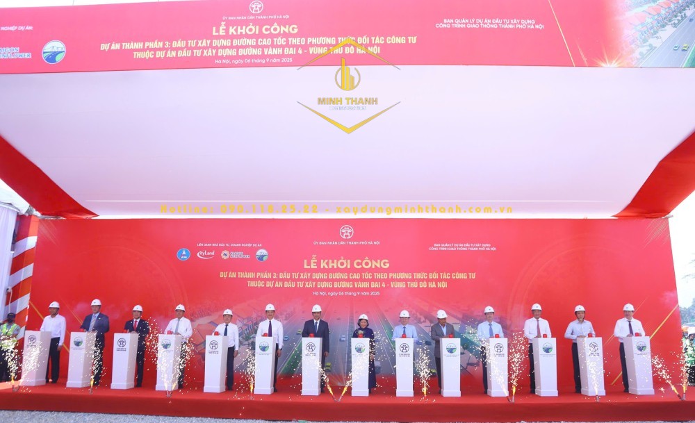 Đồng chí Vũ Hồng Thanh, Ủy viên Trung ương Đảng, Phó Chủ tịch Quốc hội; Đồng chí Nguyễn Thanh Nghị - Ủy viên Trung ương Đảng,Trưởng Ban Chính sách, Chiến lược Trung Ương; Thứ trưởng Bộ Xây dựng Lê Anh Tuấn, Thứ trưởng Bộ Xây dựng Nguyễn Tường Văn cùng các